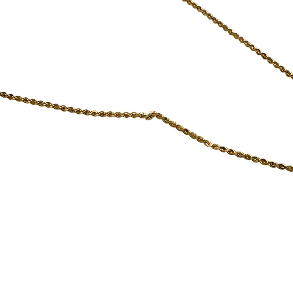 Givenchy Crystal/White Gemstone Solitaire Gold Plated Necklace (Vintage) - Picture 13 of 14